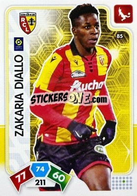 Sticker Zakaria Diallo - Foot 2020-2021. Adrenalyn Xl n. 85 - Panini