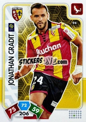 Sticker Jonathan Gradit - Foot 2020-2021. Adrenalyn Xl n. 94 - Panini