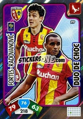 Sticker Steven Fortes / Aleksandar Radovanovic - Foot 2020-2021. Adrenalyn Xl n. 99 - Panini