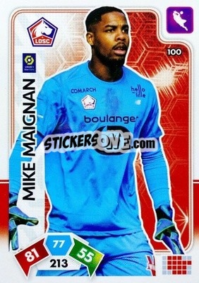 Sticker Mike Maignan - Foot 2020-2021. Adrenalyn Xl n. 100 - Panini