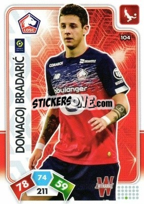 Sticker Domagoj Bradaric - Foot 2020-2021. Adrenalyn Xl n. 104 - Panini