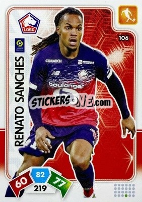 Sticker Renato Sanches - Foot 2020-2021. Adrenalyn Xl n. 106 - Panini