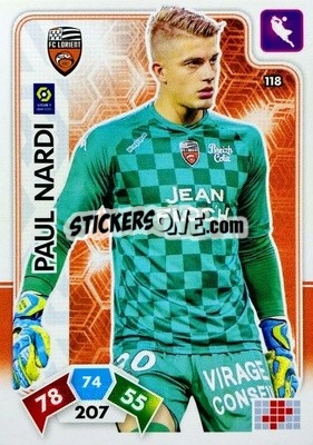 Cromo Paul Nardi - Foot 2020-2021. Adrenalyn Xl n. 118 - Panini