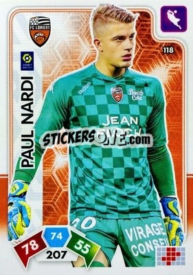 Figurina Paul Nardi - Foot 2020-2021. Adrenalyn Xl - Panini