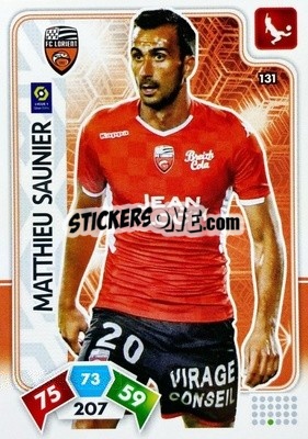 Sticker Matthieu Saunier - Foot 2020-2021. Adrenalyn Xl n. 131 - Panini