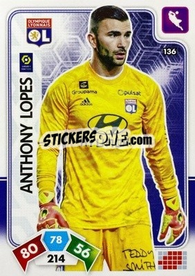Sticker Anthony Lopes - Foot 2020-2021. Adrenalyn Xl n. 136 - Panini