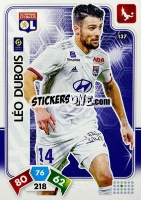 Sticker Léo Dubois - Foot 2020-2021. Adrenalyn Xl n. 137 - Panini