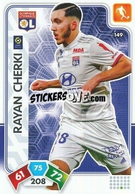 Sticker Rayan Cherki - Foot 2020-2021. Adrenalyn Xl n. 149 - Panini