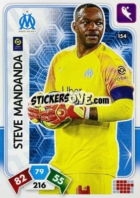 Sticker Steve Mandanda - Foot 2020-2021. Adrenalyn Xl n. 154 - Panini