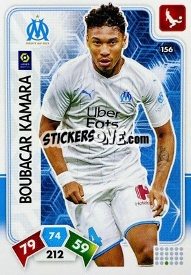 Sticker Boubacar Kamara - Foot 2020-2021. Adrenalyn Xl n. 156 - Panini