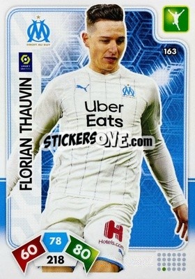 Sticker Florian Thauvin - Foot 2020-2021. Adrenalyn Xl n. 163 - Panini