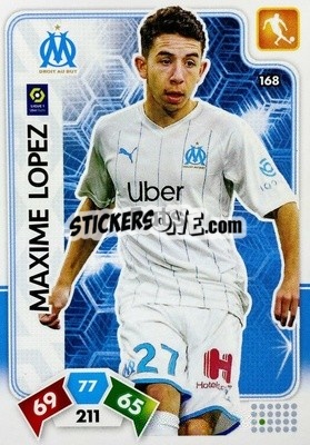 Sticker Maxime Lopez - Foot 2020-2021. Adrenalyn Xl n. 168 - Panini