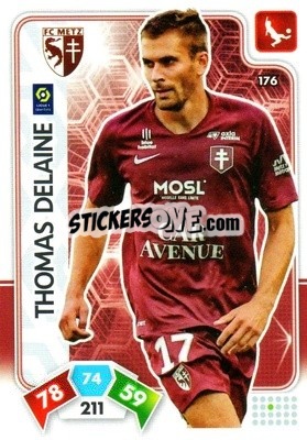 Sticker Thomas Delaine - Foot 2020-2021. Adrenalyn Xl n. 176 - Panini