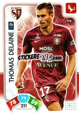 Sticker Thomas Delaine - Foot 2020-2021. Adrenalyn Xl - Panini