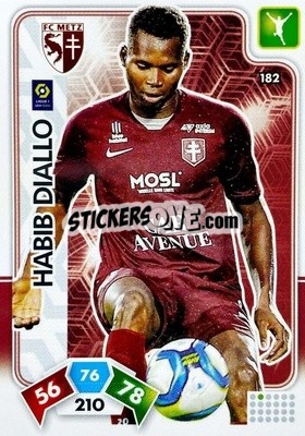 Sticker Habib Diallo - Foot 2020-2021. Adrenalyn Xl n. 182 - Panini