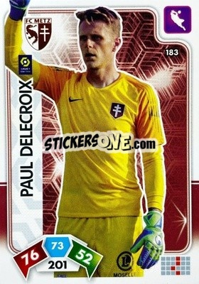 Sticker Paul Delecroix - Foot 2020-2021. Adrenalyn Xl - Panini