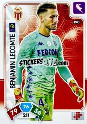 Sticker Benjamin Lecomte - Foot 2020-2021. Adrenalyn Xl n. 190 - Panini