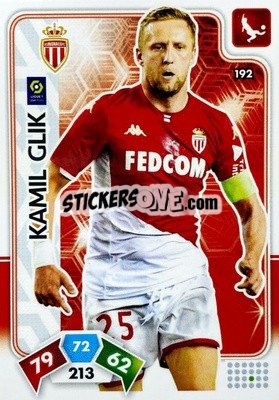 Sticker Kamil Glik - Foot 2020-2021. Adrenalyn Xl n. 192 - Panini