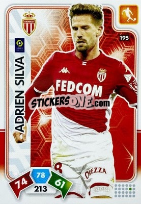 Sticker Adrien Silva - Foot 2020-2021. Adrenalyn Xl n. 195 - Panini
