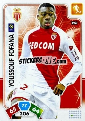 Sticker Youssouf Fofana - Foot 2020-2021. Adrenalyn Xl n. 196 - Panini