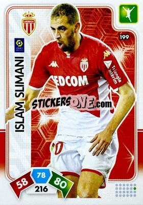 Cromo Islam Slimani - Foot 2020-2021. Adrenalyn Xl - Panini