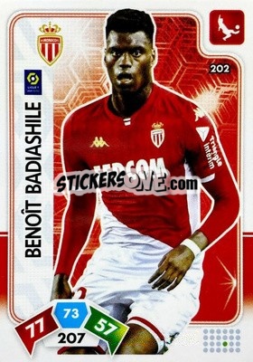 Sticker Benoît Badiashile - Foot 2020-2021. Adrenalyn Xl n. 202 - Panini