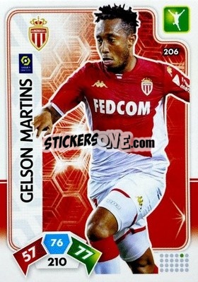 Sticker Gelson Martins - Foot 2020-2021. Adrenalyn Xl n. 206 - Panini
