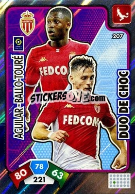 Sticker Ruben Aguilar / Fodé Ballo-Touré - Foot 2020-2021. Adrenalyn Xl n. 207 - Panini