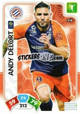 Sticker Andy Delort - Foot 2020-2021. Adrenalyn Xl n. 218 - Panini