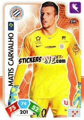 Sticker Matis Carvalho - Foot 2020-2021. Adrenalyn Xl n. 219 - Panini