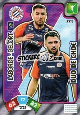 Sticker Gaëtan Laborde / Andy Delort - Foot 2020-2021. Adrenalyn Xl n. 225 - Panini