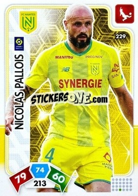 Sticker Nicolas Pallois - Foot 2020-2021. Adrenalyn Xl n. 229 - Panini