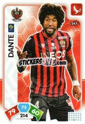 Figurina Dante - Foot 2020-2021. Adrenalyn Xl n. 247 - Panini