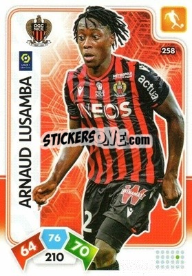 Sticker Arnaud Lusamba - Foot 2020-2021. Adrenalyn Xl n. 258 - Panini
