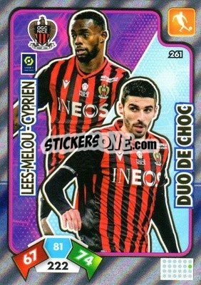 Sticker Pierre Lees-Melou / Wylan Cyprien - Foot 2020-2021. Adrenalyn Xl - Panini