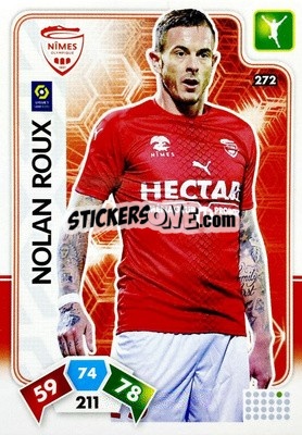 Sticker Nolan Roux - Foot 2020-2021. Adrenalyn Xl n. 272 - Panini