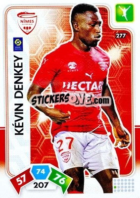 Cromo Kévin Denkey - Foot 2020-2021. Adrenalyn Xl n. 277 - Panini