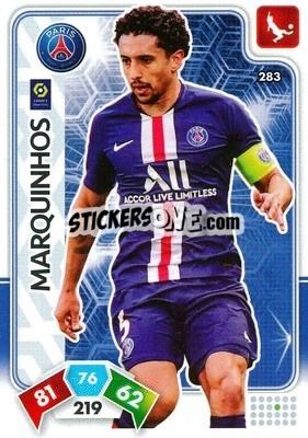 Sticker Marquinhos - Foot 2020-2021. Adrenalyn Xl n. 283 - Panini