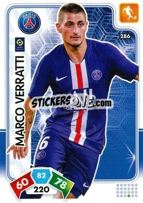 Sticker Marco Verratti - Foot 2020-2021. Adrenalyn Xl n. 286 - Panini