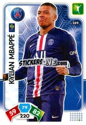 Sticker Kylian Mbappé - Foot 2020-2021. Adrenalyn Xl n. 289 - Panini