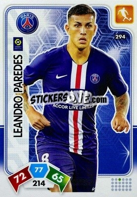Sticker Leandro Paredes - Foot 2020-2021. Adrenalyn Xl - Panini