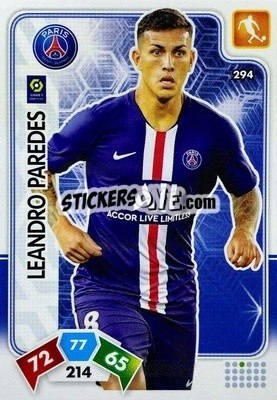 Sticker Leandro Paredes - Foot 2020-2021. Adrenalyn Xl n. 294 - Panini