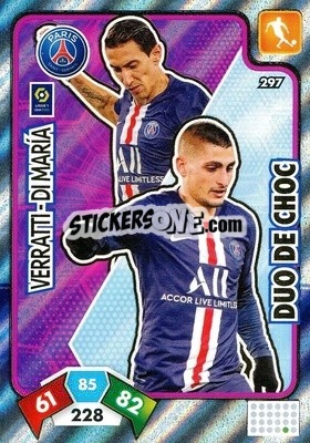 Cromo Marco Verratti / Ángel Di María - Foot 2020-2021. Adrenalyn Xl - Panini