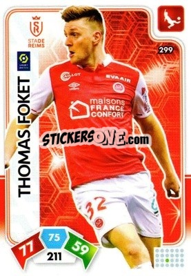 Sticker Thomas Foket - Foot 2020-2021. Adrenalyn Xl - Panini