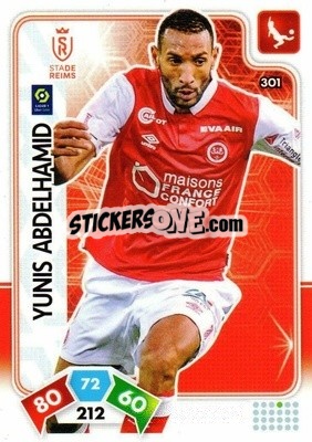 Sticker Yunis Abdelhamid - Foot 2020-2021. Adrenalyn Xl - Panini