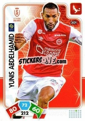 Figurina Yunis Abdelhamid - Foot 2020-2021. Adrenalyn Xl - Panini