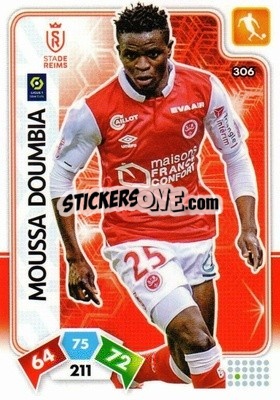 Sticker Moussa Doumbia - Foot 2020-2021. Adrenalyn Xl n. 306 - Panini