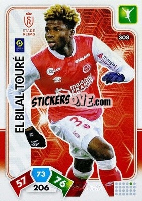 Sticker El Bilal Touré - Foot 2020-2021. Adrenalyn Xl n. 308 - Panini