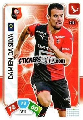 Sticker Damien Da Silva - Foot 2020-2021. Adrenalyn Xl n. 318 - Panini