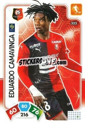 Sticker Eduardo Camavinga - Foot 2020-2021. Adrenalyn Xl n. 322 - Panini
